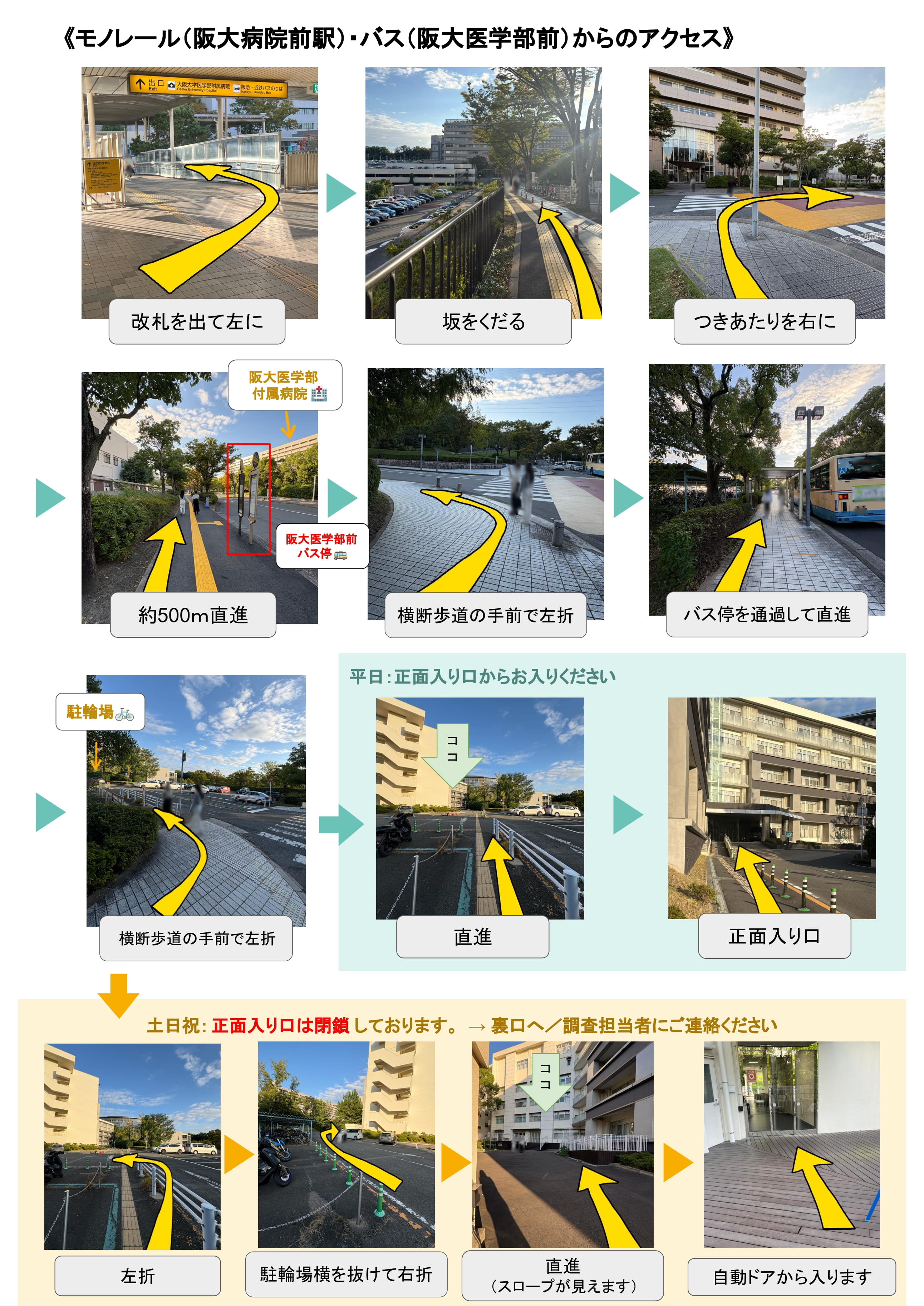 モノレール、バス